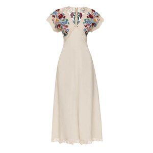 Sea New York Katharine Embroidered V-Neck Dress